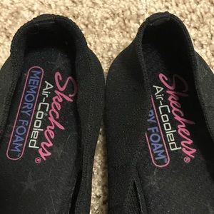 Black Sketchers Memory Foam Flats